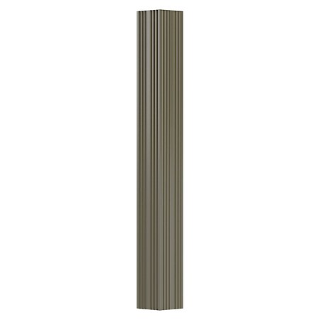 Ekena Millwork 3" x 9' Endura-Aluminum Column, Square Shaft (Load-Bearing 8,000 lbs), Non-Tapered, FLuted EA0309ENFSC
